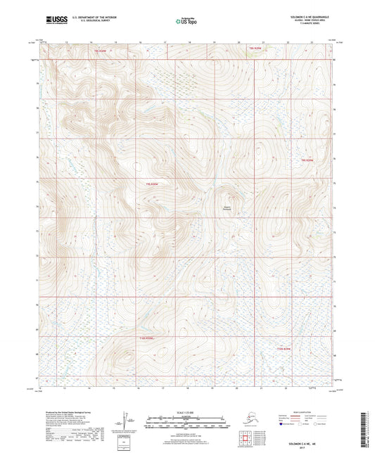 Solomon C-6 NE Alaska US Topo Map Image