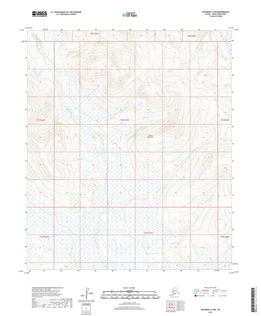 Solomon C-6 NW Alaska US Topo Map Image