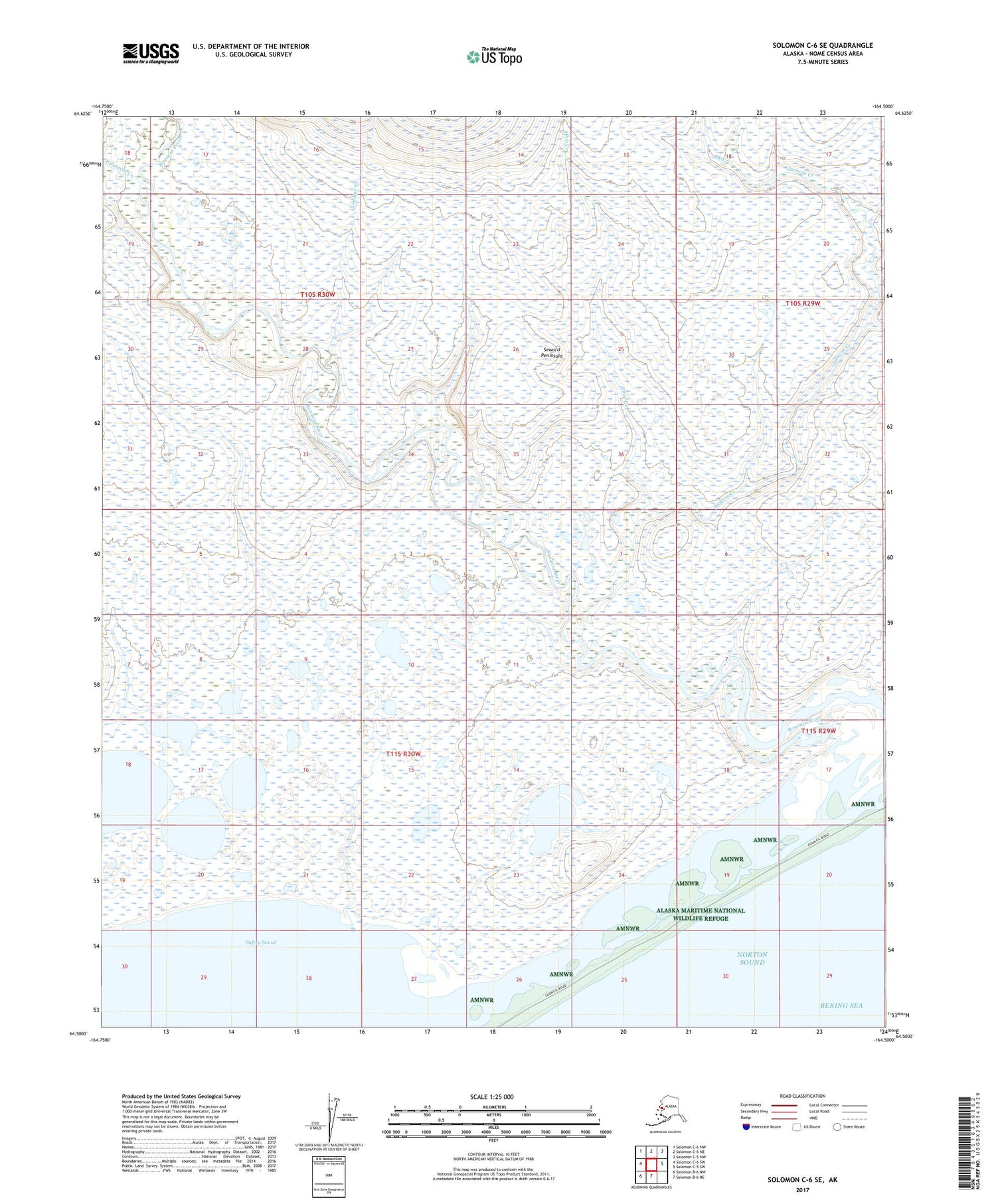 Solomon C-6 SE Alaska US Topo Map Image