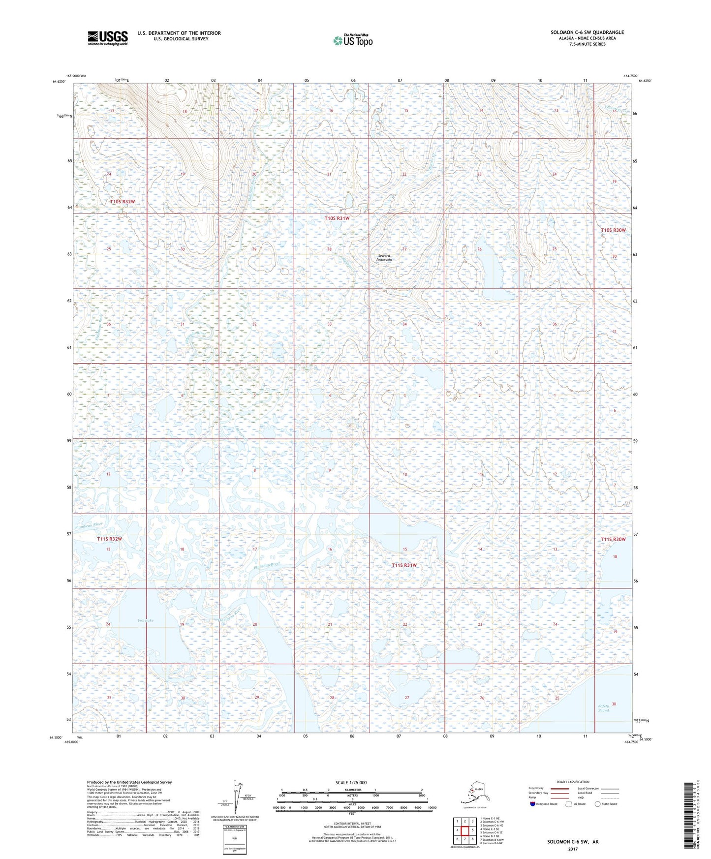 Solomon C-6 SW Alaska US Topo Map Image