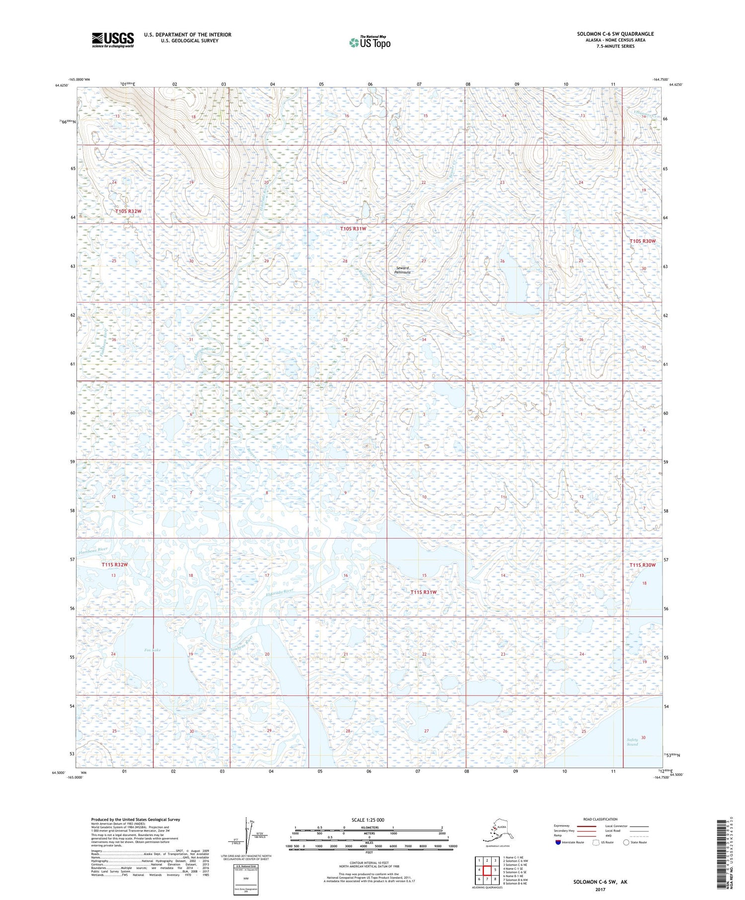 Solomon C-6 SW Alaska US Topo Map Image