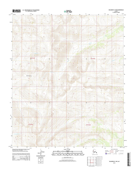 Solomon D-1 NW Alaska US Topo Map Image