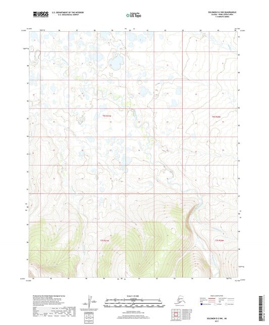 Solomon D-2 NW Alaska US Topo Map Image