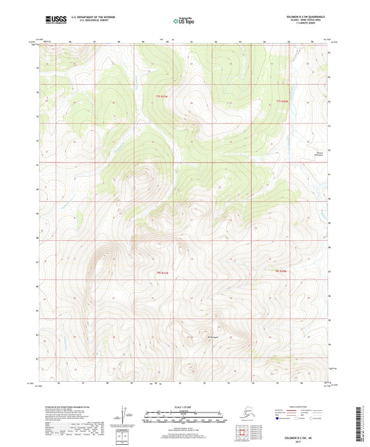 Solomon D-2 SW Alaska US Topo Map Image