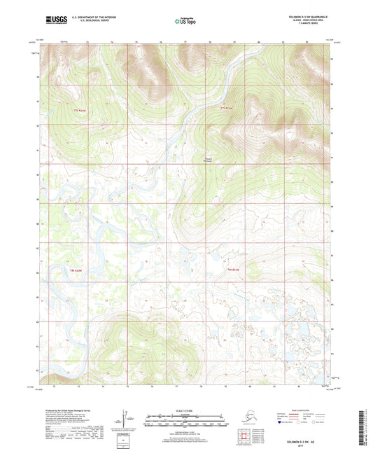 Solomon D-3 SW Alaska US Topo Map Image