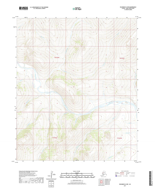 Solomon D-4 NW Alaska US Topo Map Image