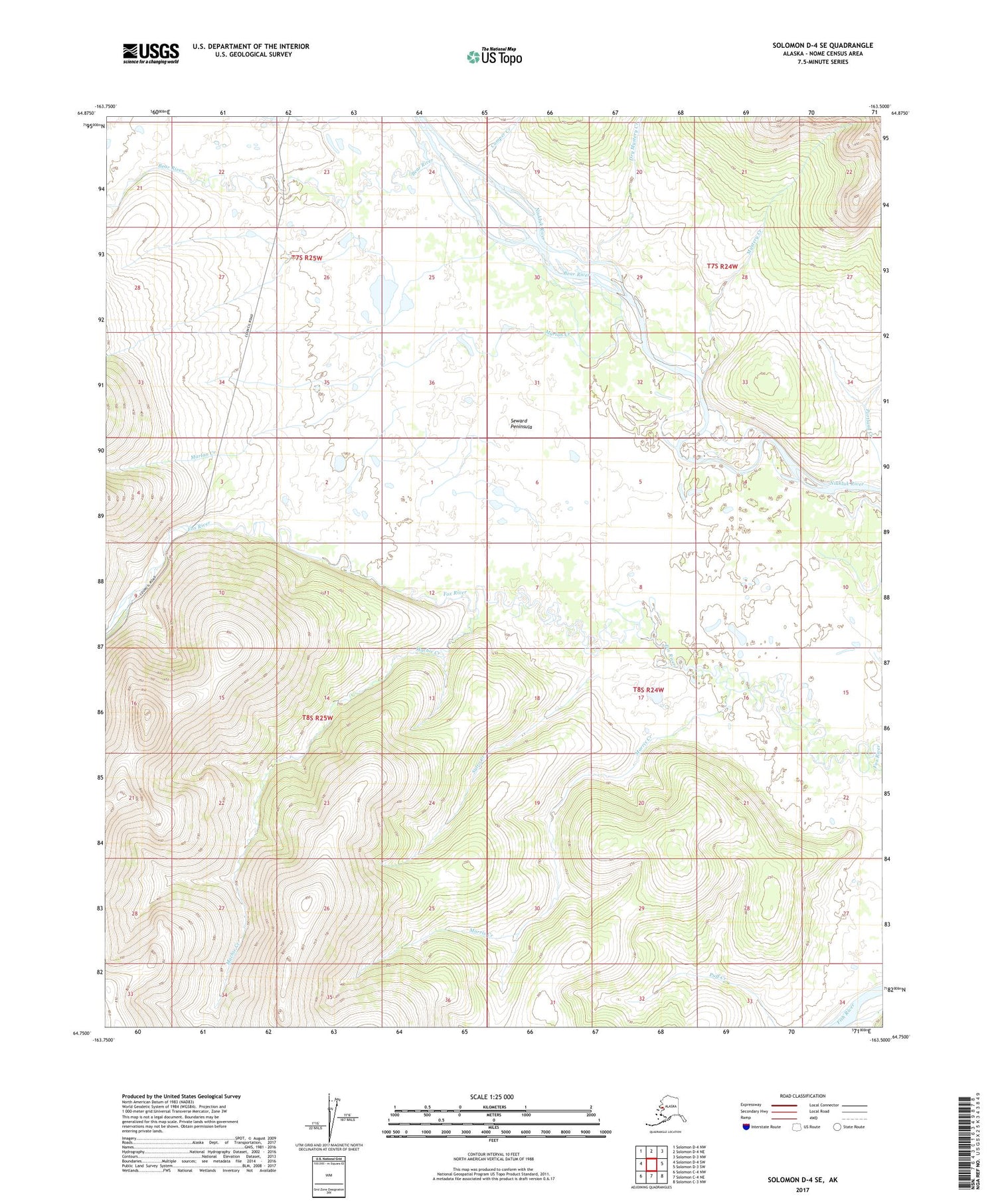 Solomon D-4 SE Alaska US Topo Map Image