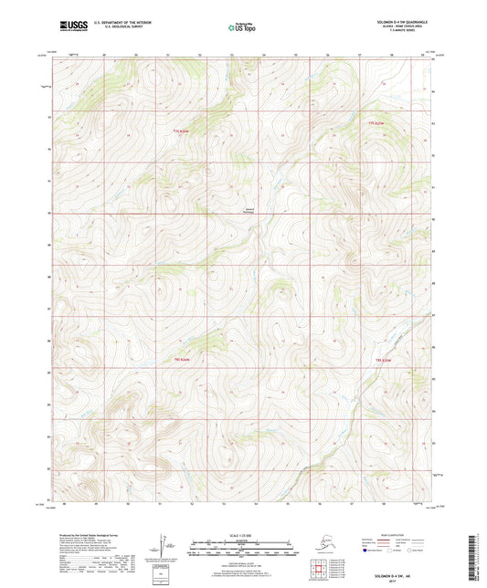 Solomon D-4 SW Alaska US Topo Map Image