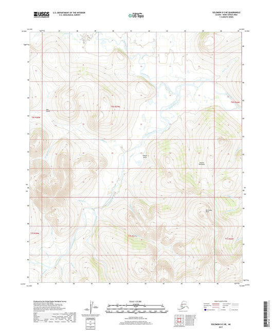 Solomon D-5 NE Alaska US Topo Map Image