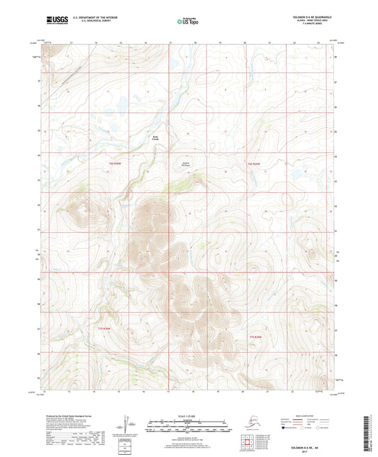 Solomon D-6 NE Alaska US Topo Map Image