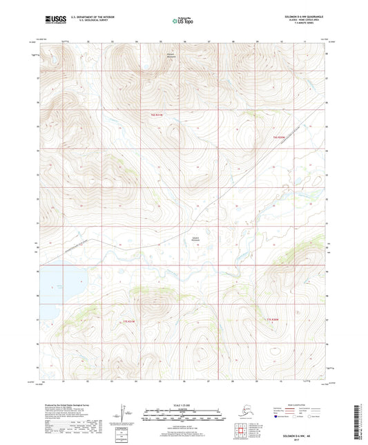 Solomon D-6 NW Alaska US Topo Map Image