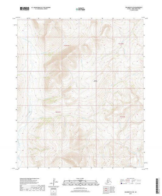 Solomon D-6 SW Alaska US Topo Map Image