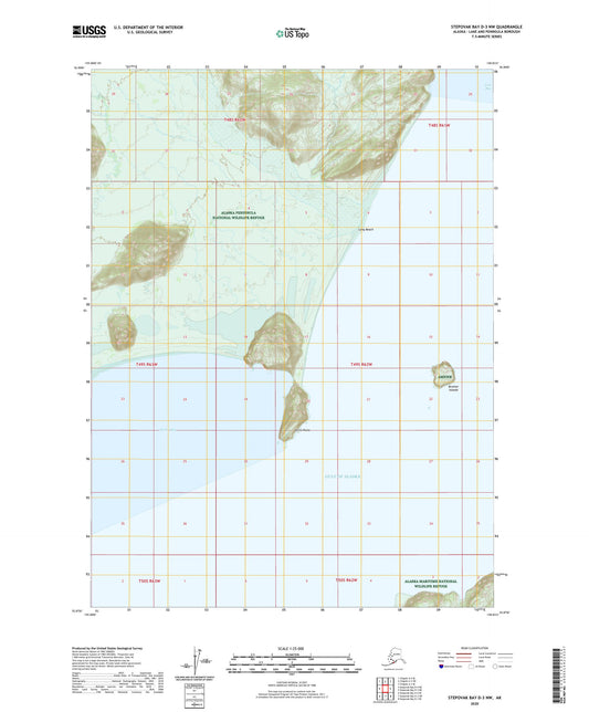 Stepovak Bay D-3 NW Alaska US Topo Map Image