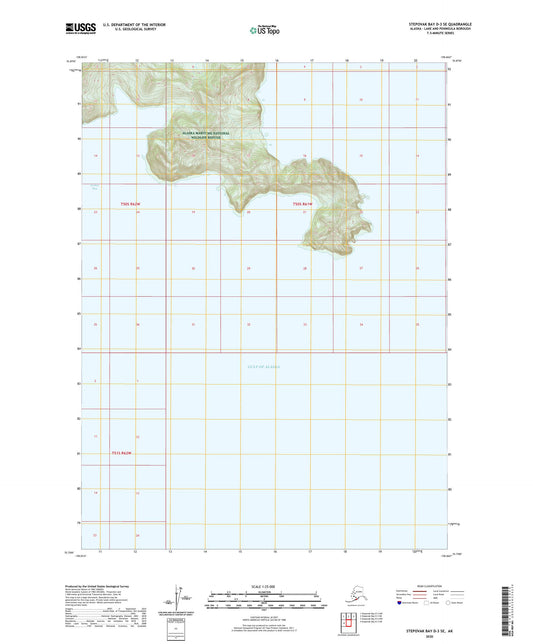 Stepovak Bay D-3 SE Alaska US Topo Map Image