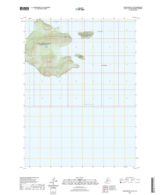 Stepovak Bay D-4 SE Alaska US Topo Map Image