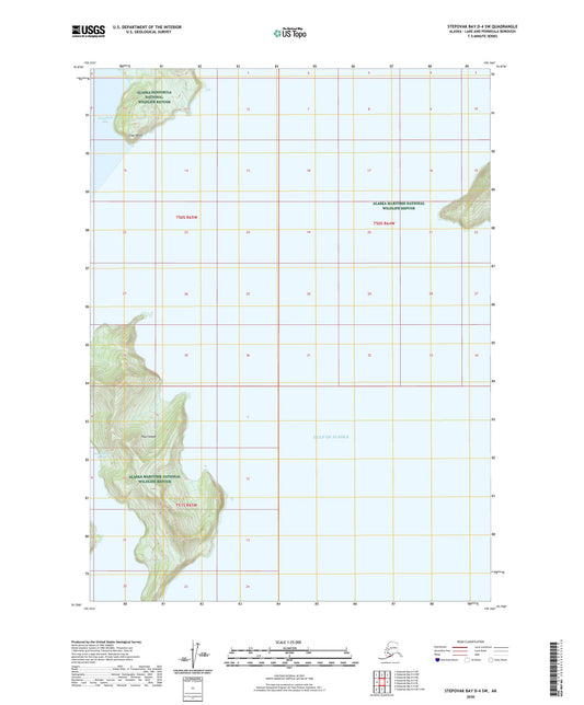 Stepovak Bay D-4 SW Alaska US Topo Map Image