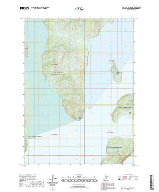 Stepovak Bay D-5 SE Alaska US Topo Map Image