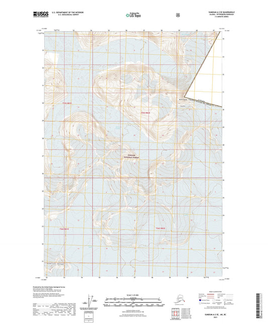 Sumdum A-2 SE Alaska US Topo Map Image