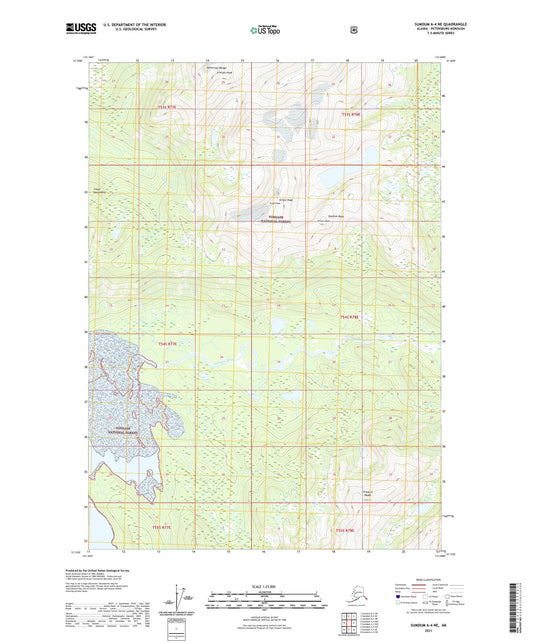 Sumdum A-4 NE Alaska US Topo Map Image