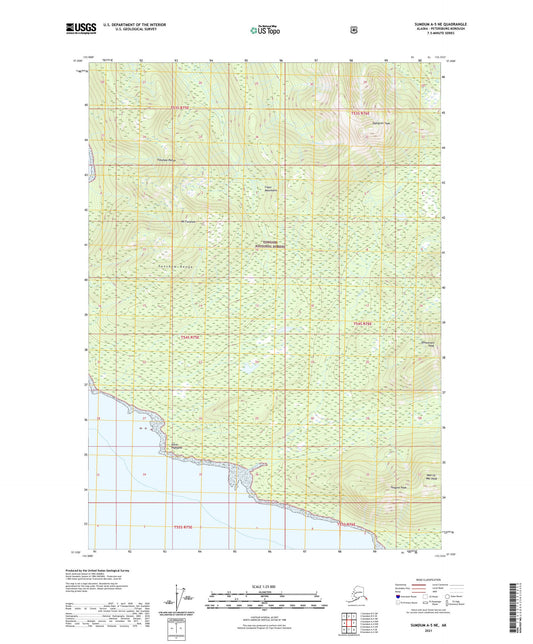 Sumdum A-5 NE Alaska US Topo Map Image