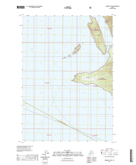 Sumdum A-5 NW Alaska US Topo Map Image
