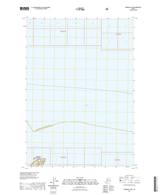 Sumdum A-6 NW Alaska US Topo Map Image