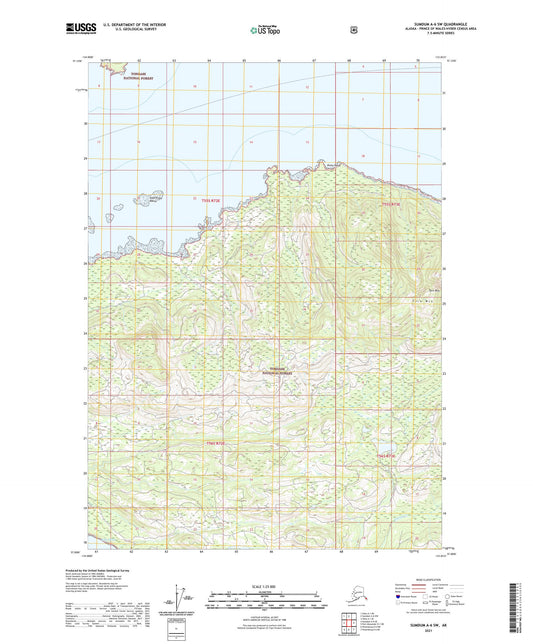 Sumdum A-6 SW Alaska US Topo Map Image