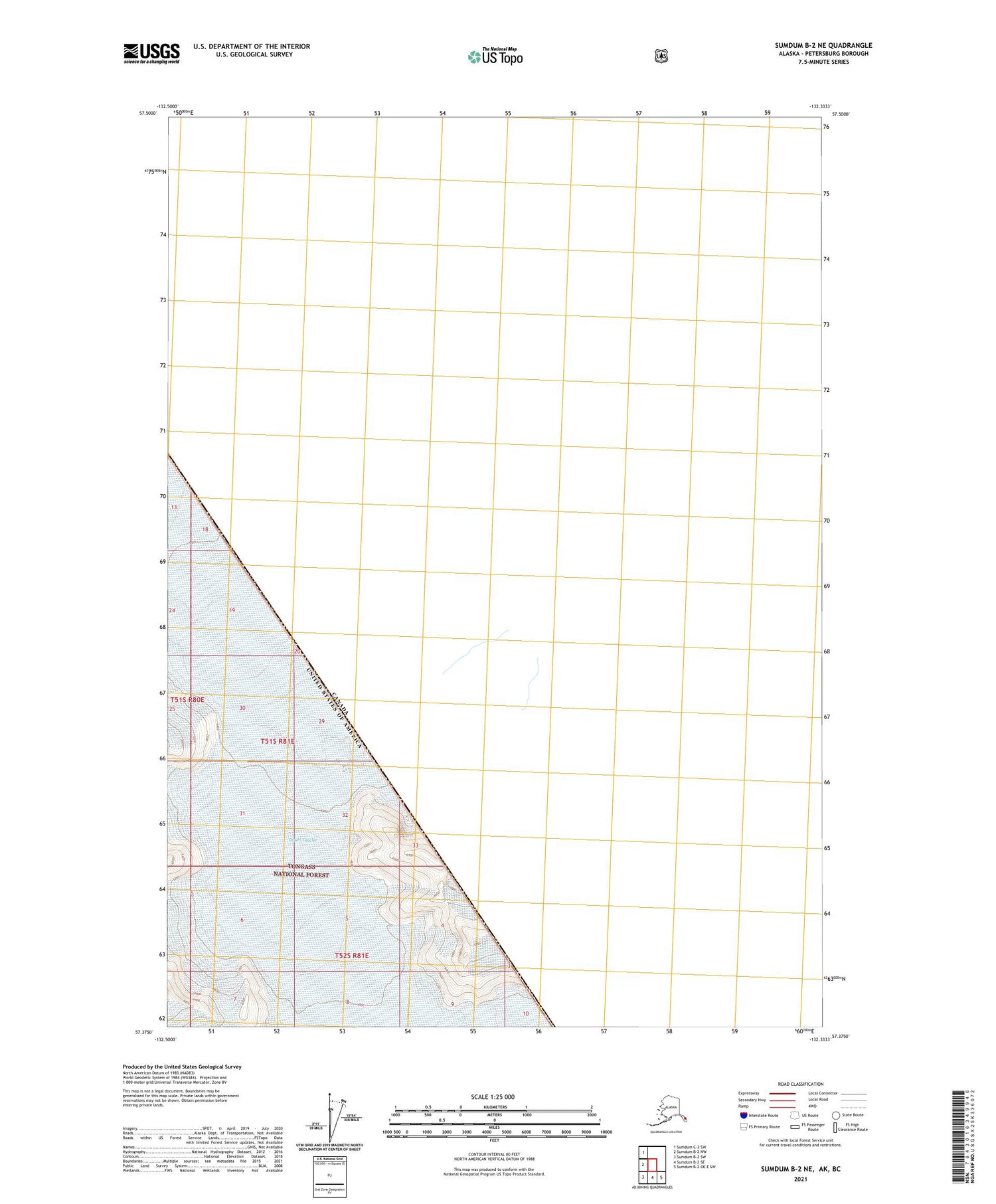 Sumdum B-2 NE Alaska US Topo Map Image