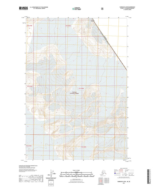 Sumdum B-2 NW Alaska US Topo Map Image