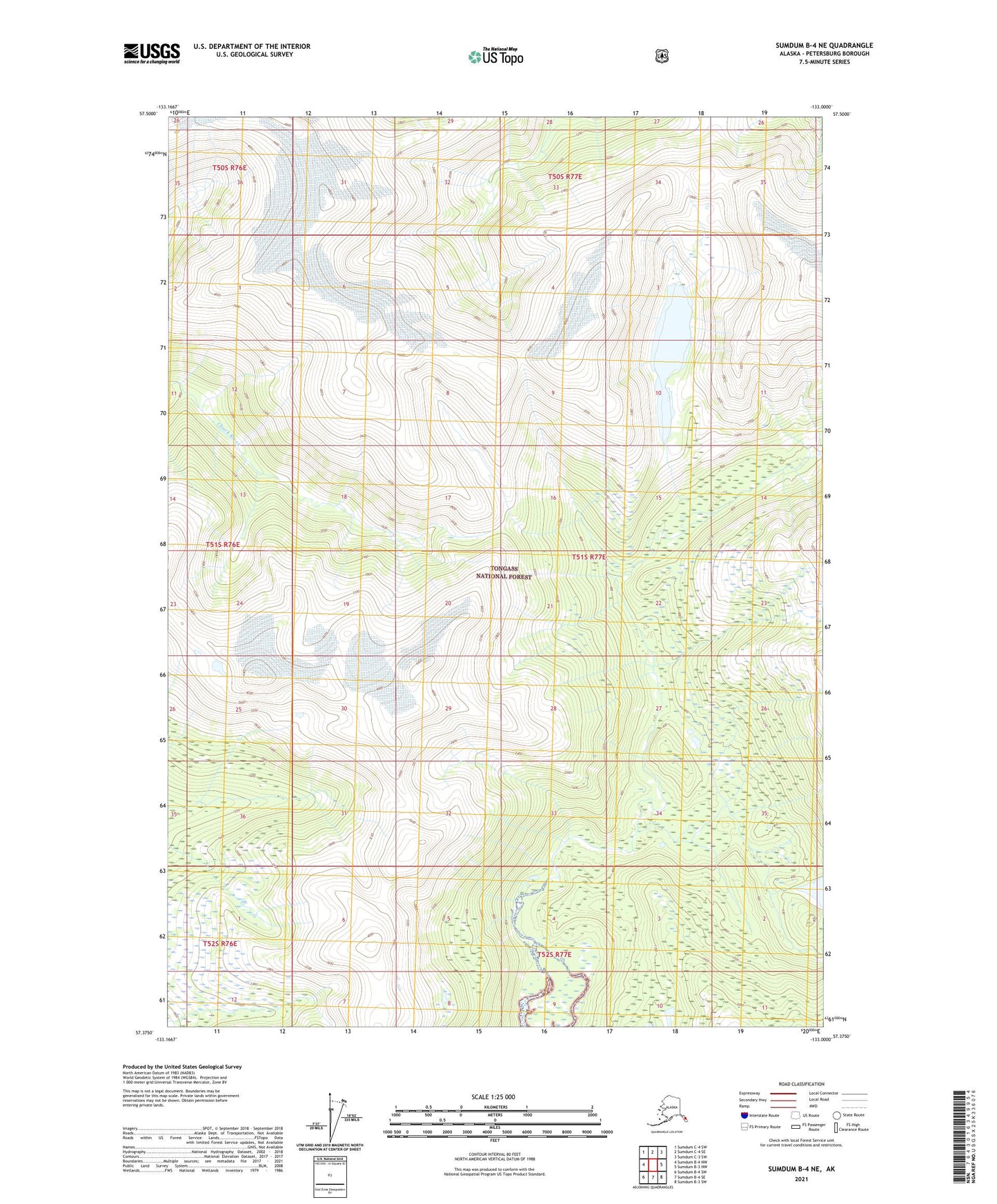 Sumdum B-4 NE Alaska US Topo Map Image