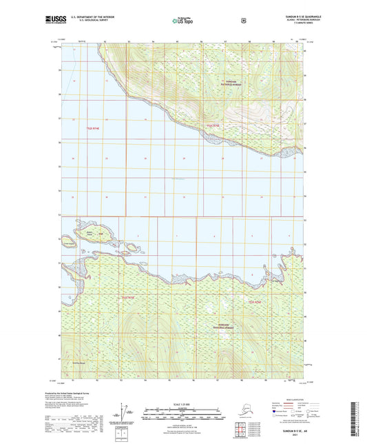 Sumdum B-5 SE Alaska US Topo Map Image