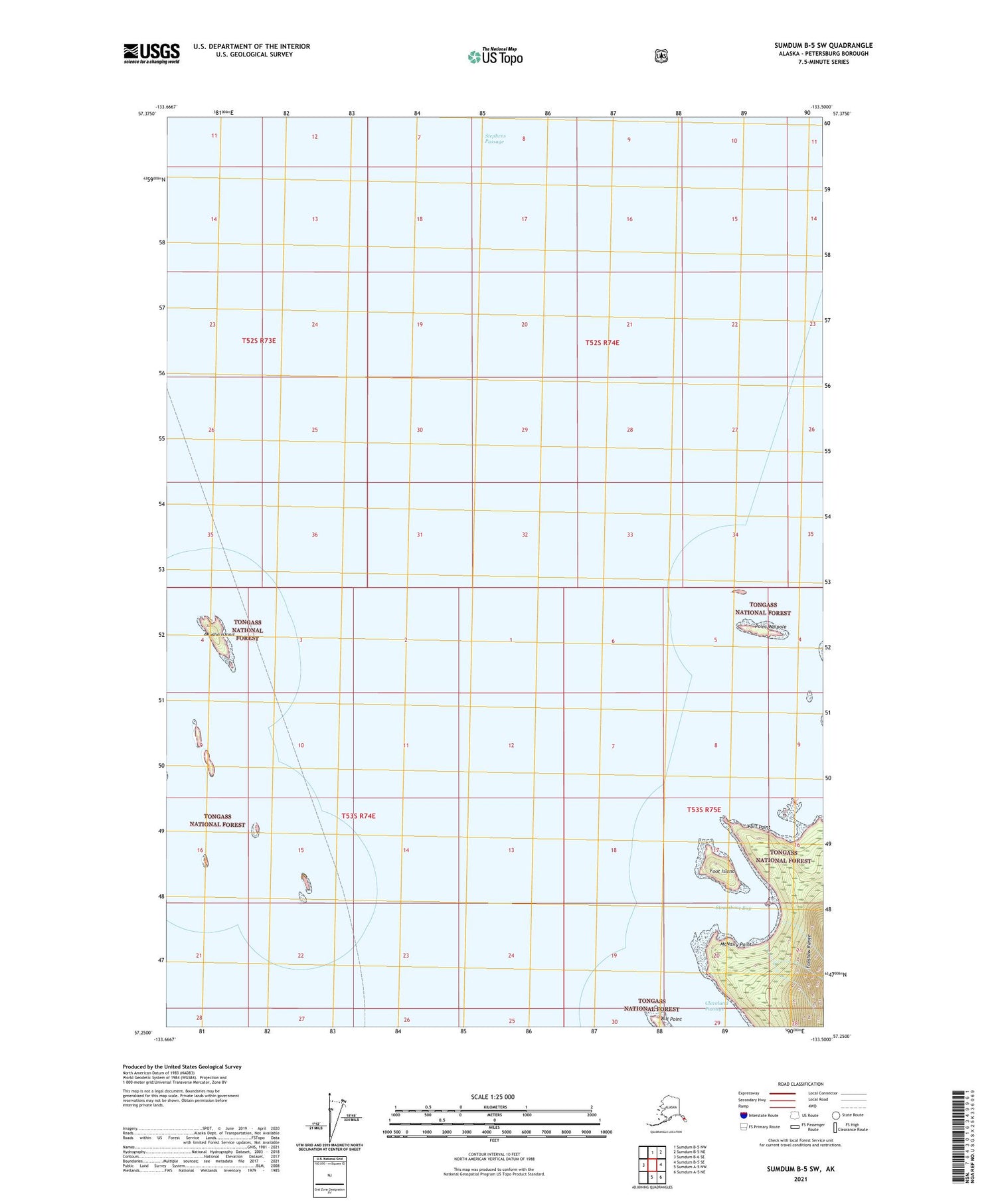Sumdum B-5 SW Alaska US Topo Map Image