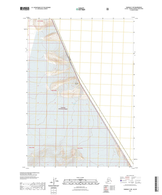 Sumdum C-3 NE Alaska US Topo Map Image