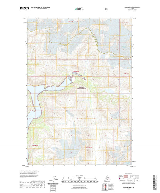 Sumdum C-4 NE Alaska US Topo Map Image