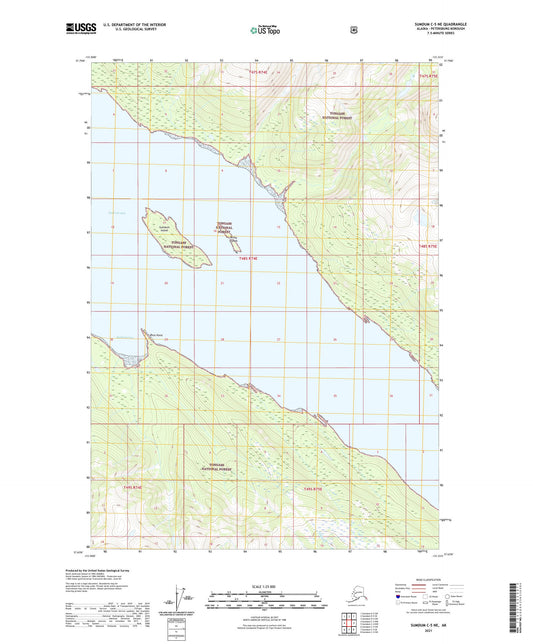 Sumdum C-5 NE Alaska US Topo Map Image