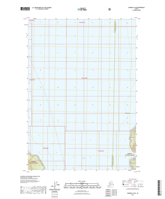 Sumdum C-6 NE Alaska US Topo Map Image