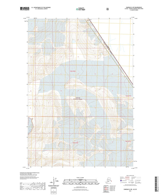 Sumdum D-4 NE Alaska US Topo Map Image
