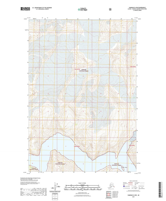 Sumdum D-4 NW Alaska US Topo Map Image