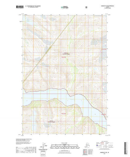 Sumdum D-5 NE Alaska US Topo Map Image