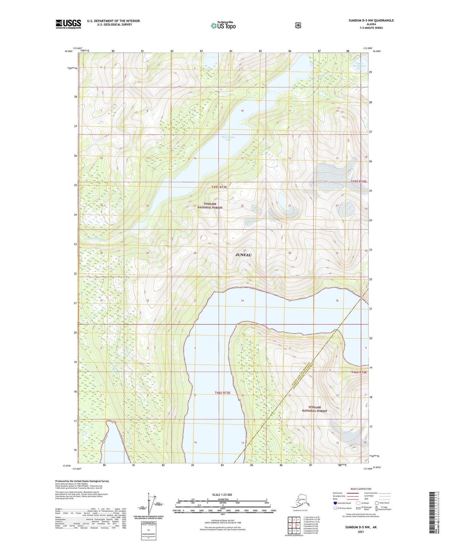 Sumdum D-5 NW Alaska US Topo Map Image