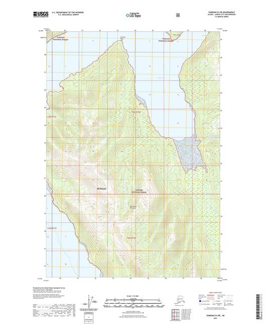 Sumdum D-6 NE Alaska US Topo Map Image