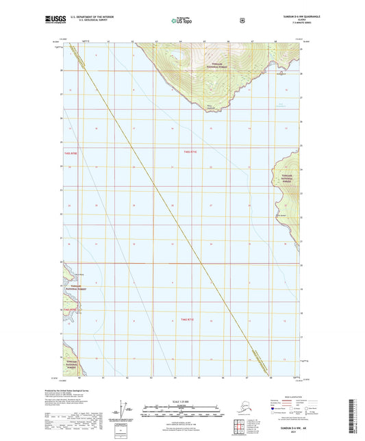 Sumdum D-6 NW Alaska US Topo Map Image