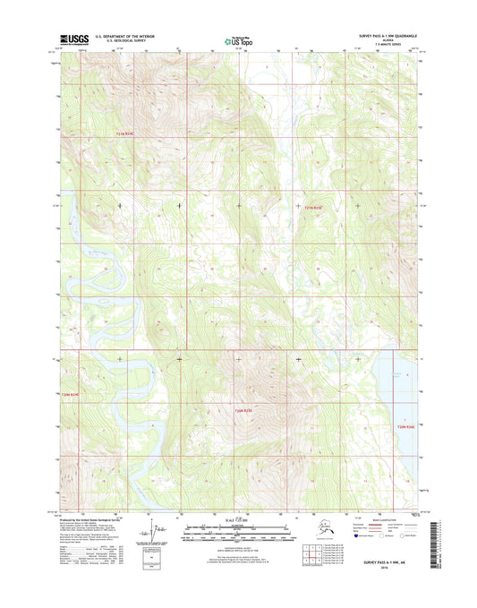 Survey Pass A-1 NW Alaska US Topo Map Image