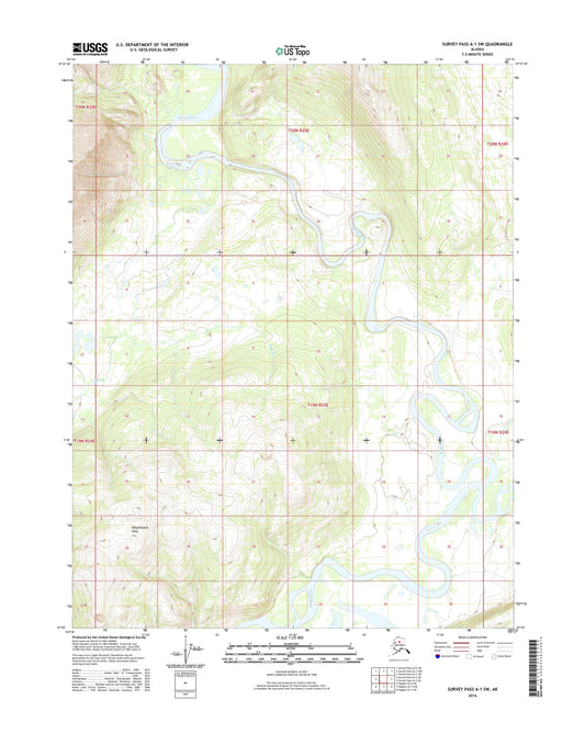 Survey Pass A-1 SW Alaska US Topo Map Image