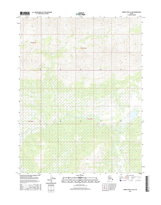 Survey Pass A-2 SE Alaska US Topo Map Image