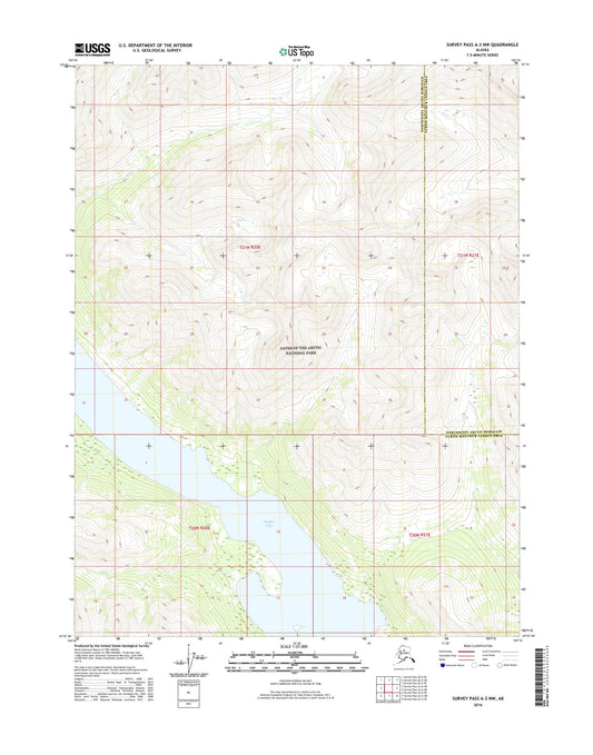 Survey Pass A-3 NW Alaska US Topo Map Image