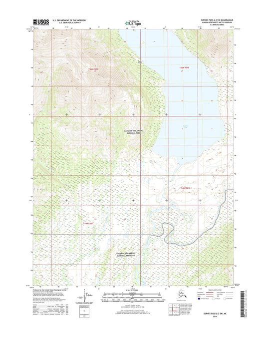 Survey Pass A-3 SW Alaska US Topo Map Image