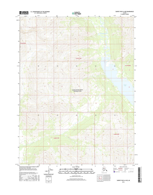 Survey Pass A-4 NE Alaska US Topo Map Image