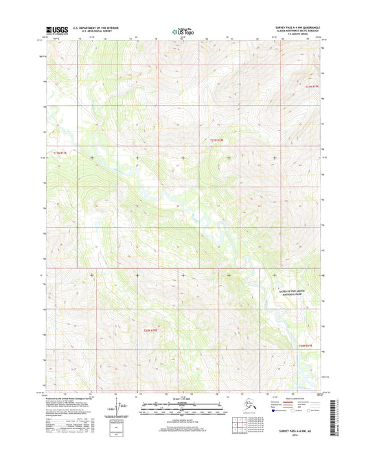 Survey Pass A-4 NW Alaska US Topo Map Image