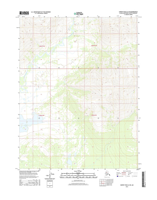 Survey Pass A-6 SE Alaska US Topo Map Image